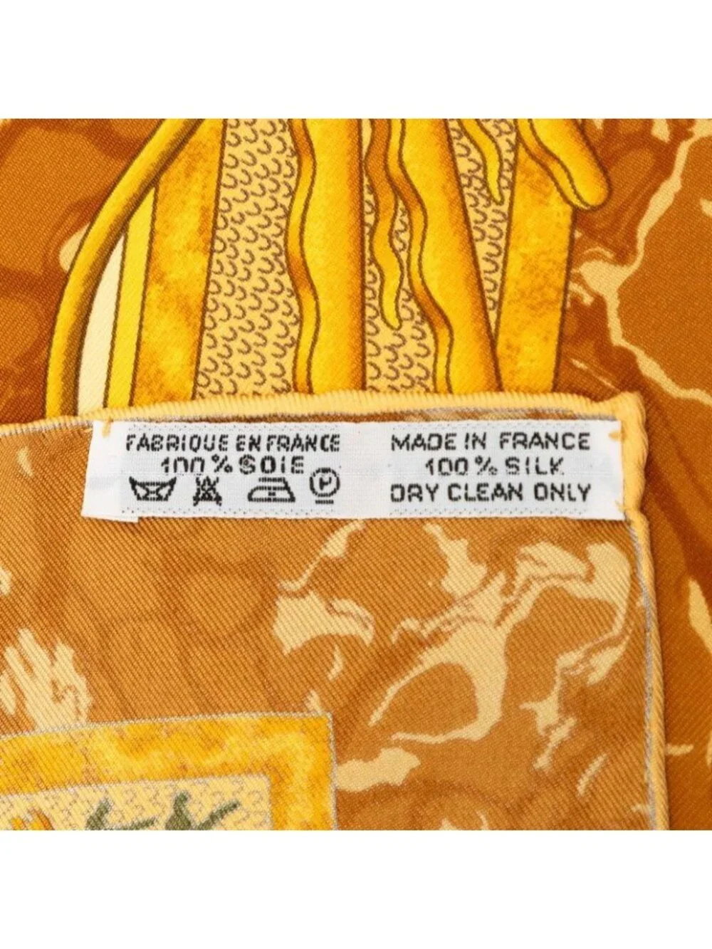 Hermes Carre 90 Carpe Diem Enjoy Your Day Scarf Large Gold Multicolor Silk